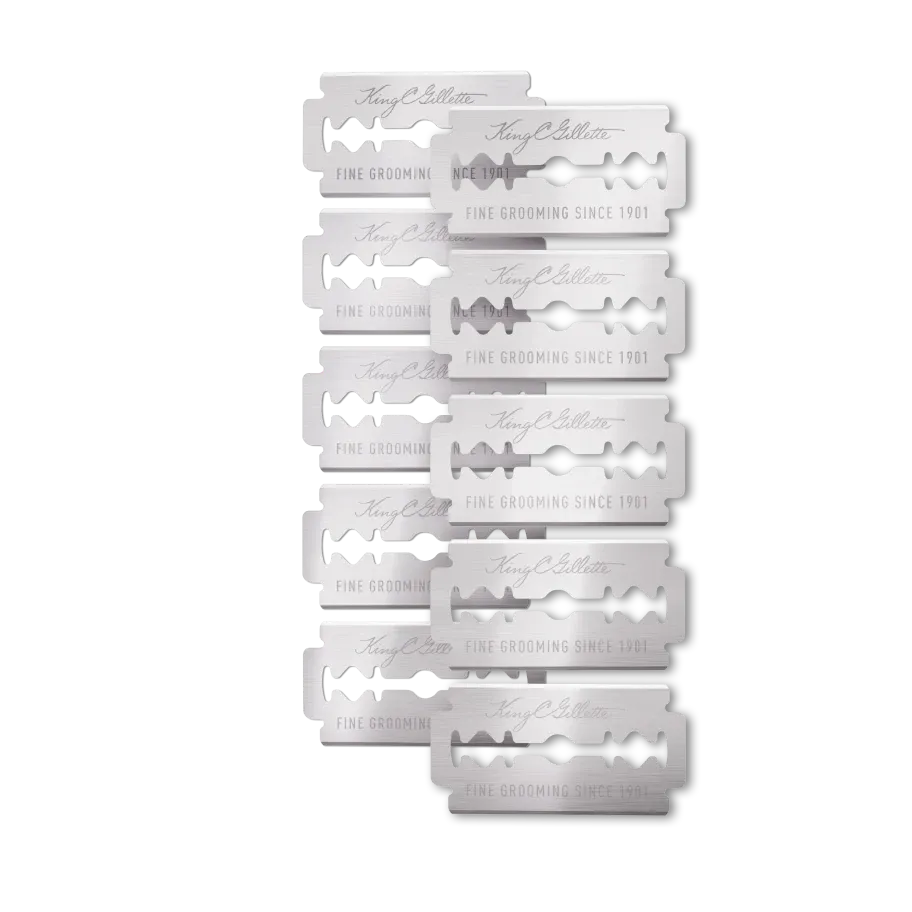 King C. Gillette Double Edge Safety Razor Refill Blades (10 Count)