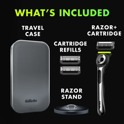 GilletteLabs Razor (1 Handle + 3 Cartridges + 1 Travel Case)